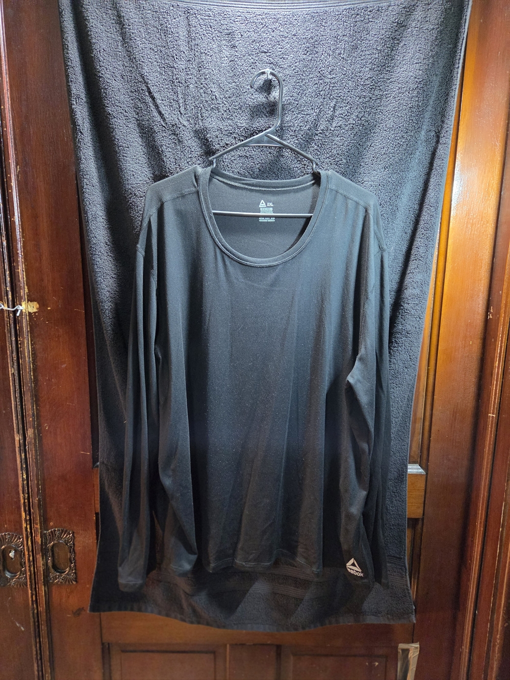 Reebok Men's Long Sleeve Shirt Black 2XL Like New